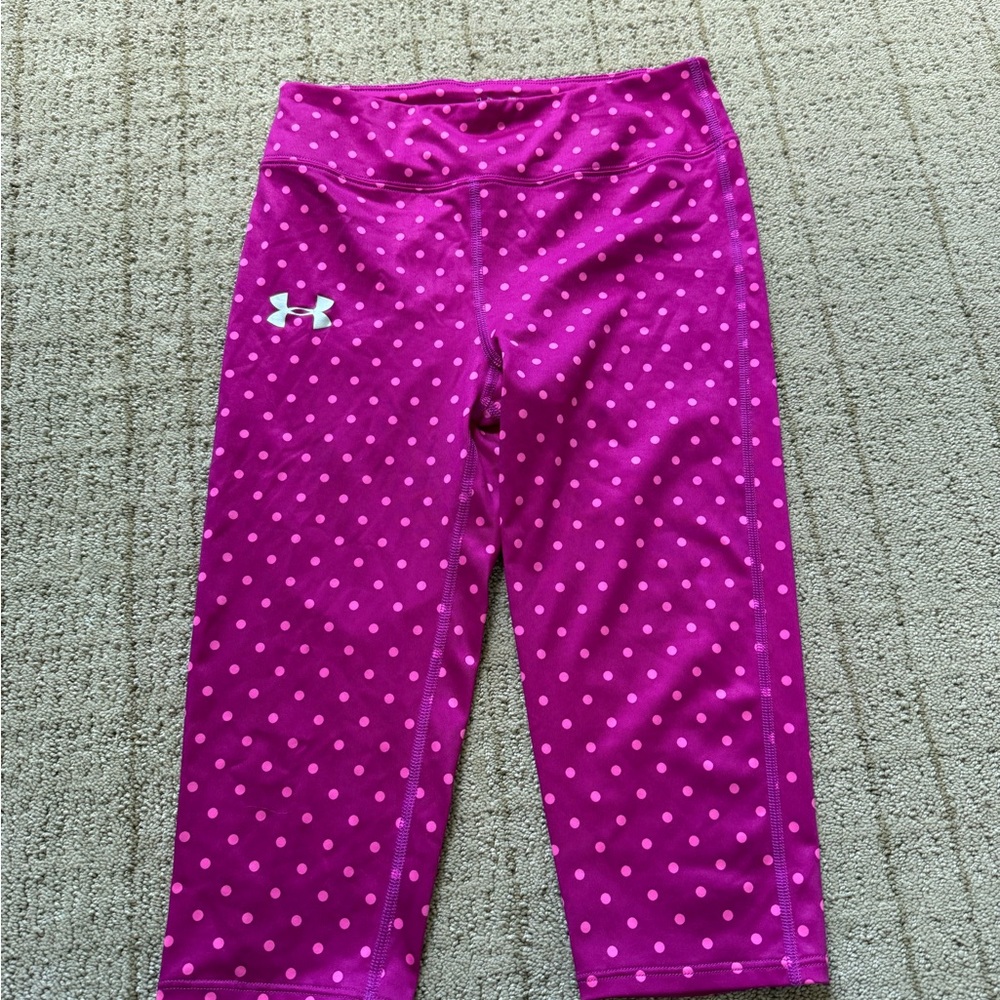 Under Armour Kids Pink Polka Dot Leggings